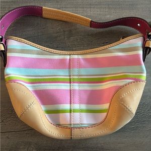 COACH pastel stripe Soho purse L053-1884